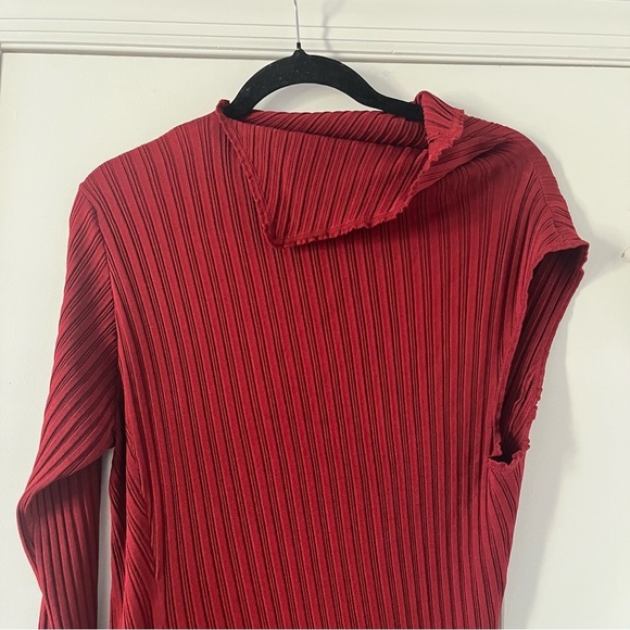 Esteban Cortazar Asymmetric one-shoulder ribbed stretch-knit dress ruffled XL - Picture 3 of 16